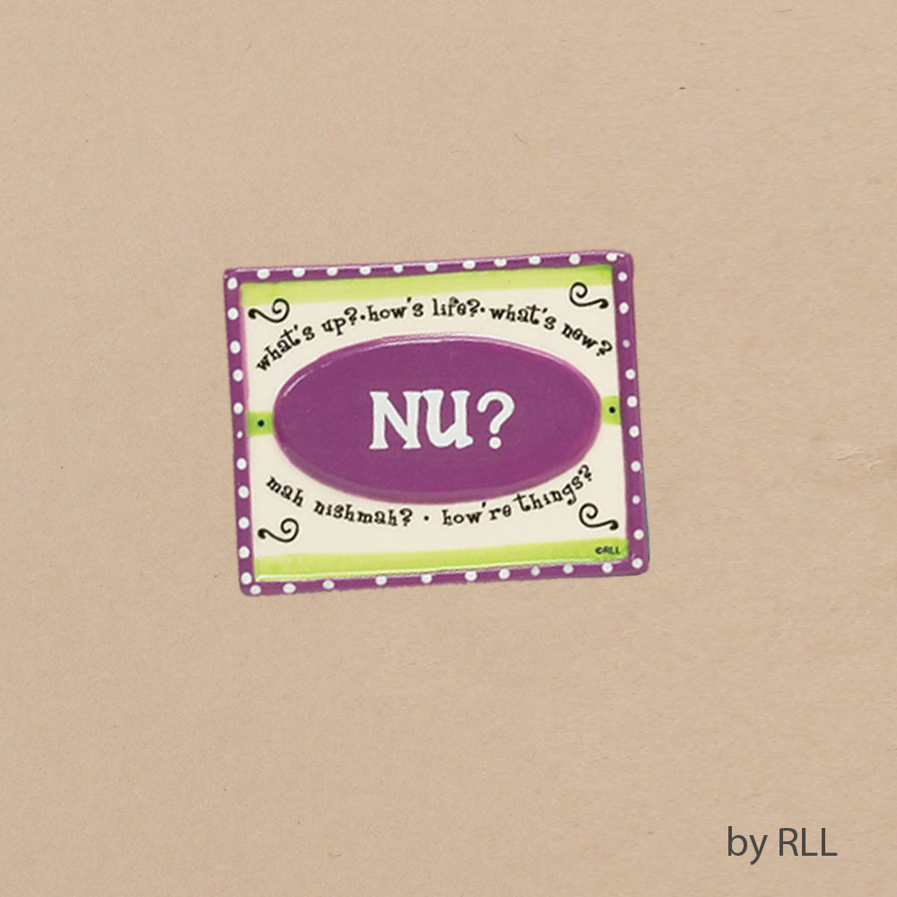 Nu? Handpainted Ceramic Magnet