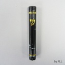 4"H Marbleized Black Plastic Mezuzah