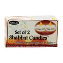 Set of 2 Battery Operated Shabbat Candles w/ LED Lights