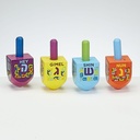 Small Painted Wood Dreidels  with English
