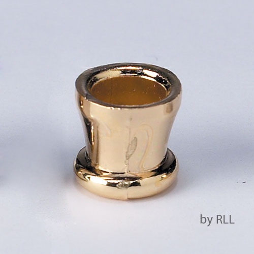 Set of 9 Brass-Plated Candle Cups with Screws