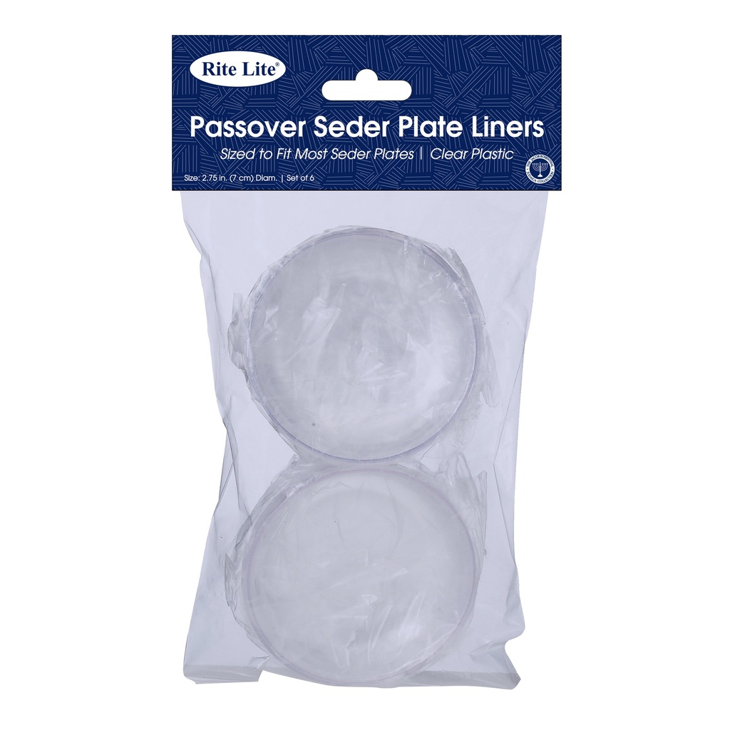 Set of 6 Round Seder Plate Liners