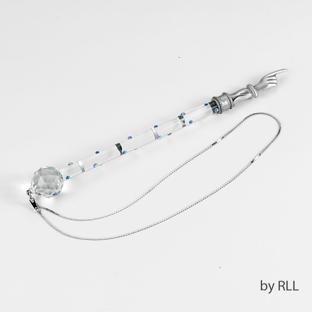 Pewter and Blue Crystal Yad with Stones