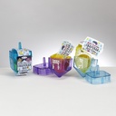 Plastic Dreidel Filled with Chanukah Gelt
