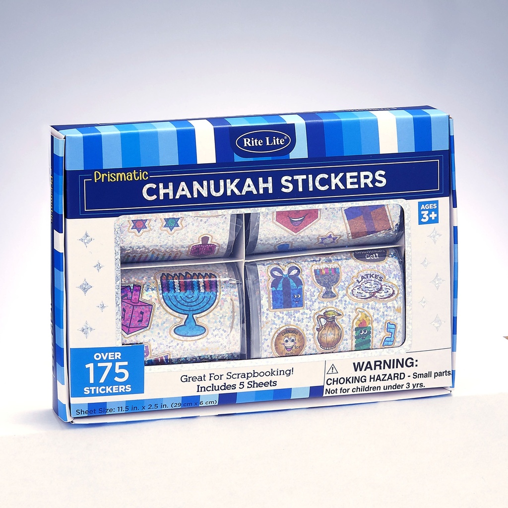 Box of Chanukah Prismatic Stickers - 175+