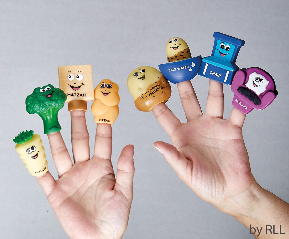 Set of 8 "Mah Nishtana" Vinyl Puppets