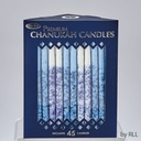 Premium Chanukah Candles - Blue/White Hand Decorated