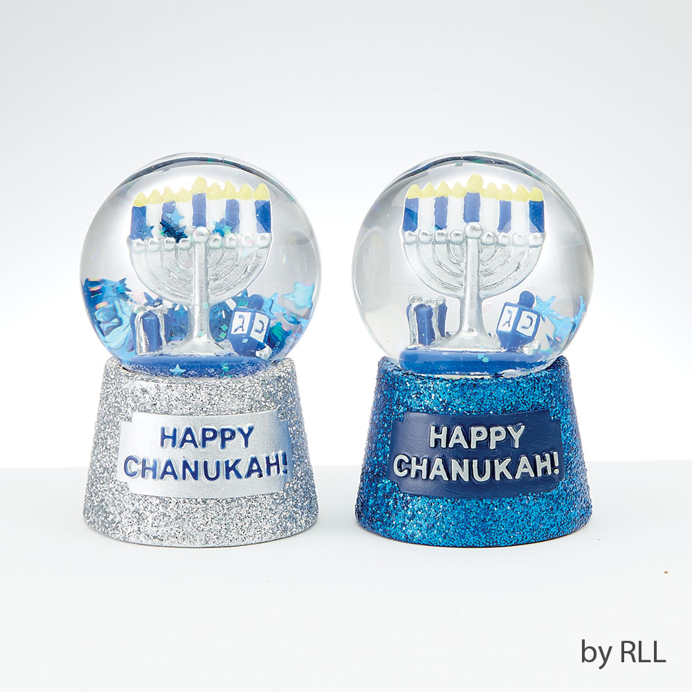 40 mm Mini Handpainted Chanukah Water Globe