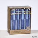 Chanukah Candles - Blue 2 Tone Honeycomb Beeswax 