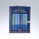 Premium Chanukah Candles - Frosted "Shades of Blue" 