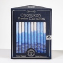 Premium Chanukah Candles, Hand Crafted, Blue & White