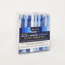 Value Pack of Decorative Blue & White Chanukah Candles