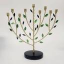 Olive Tree Hand-Crafted Metal Menorah 