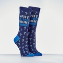 Passover Adult Crew Socks, "Why Is This Night Different?"