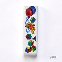 Ceramic Bear Blocks and Balloons Kids Mezuzah