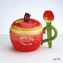 Ceramic Apple Honey Dish