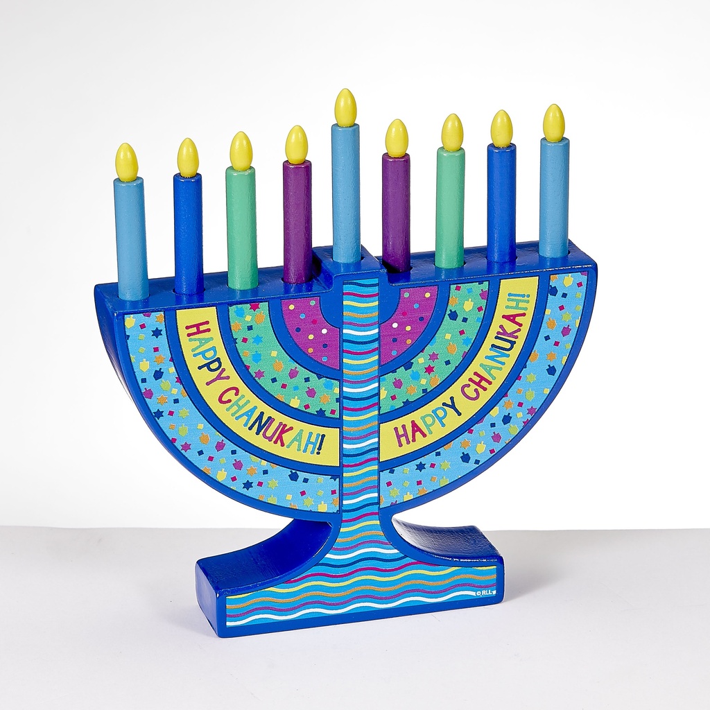 My Mini Wood Menorah With Removable Wood Candles