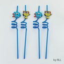Set Of 4 Chanukah Fun Straws with Dreidels & Menorahs