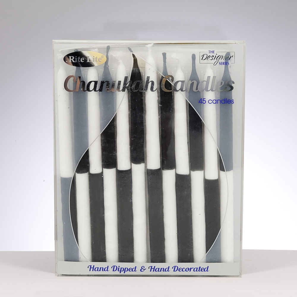 Decor Candles, Two-Tone Black & White 