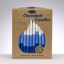 Premium Pure Veg Wax Chanukah Candles Tricolor Blue&Whi