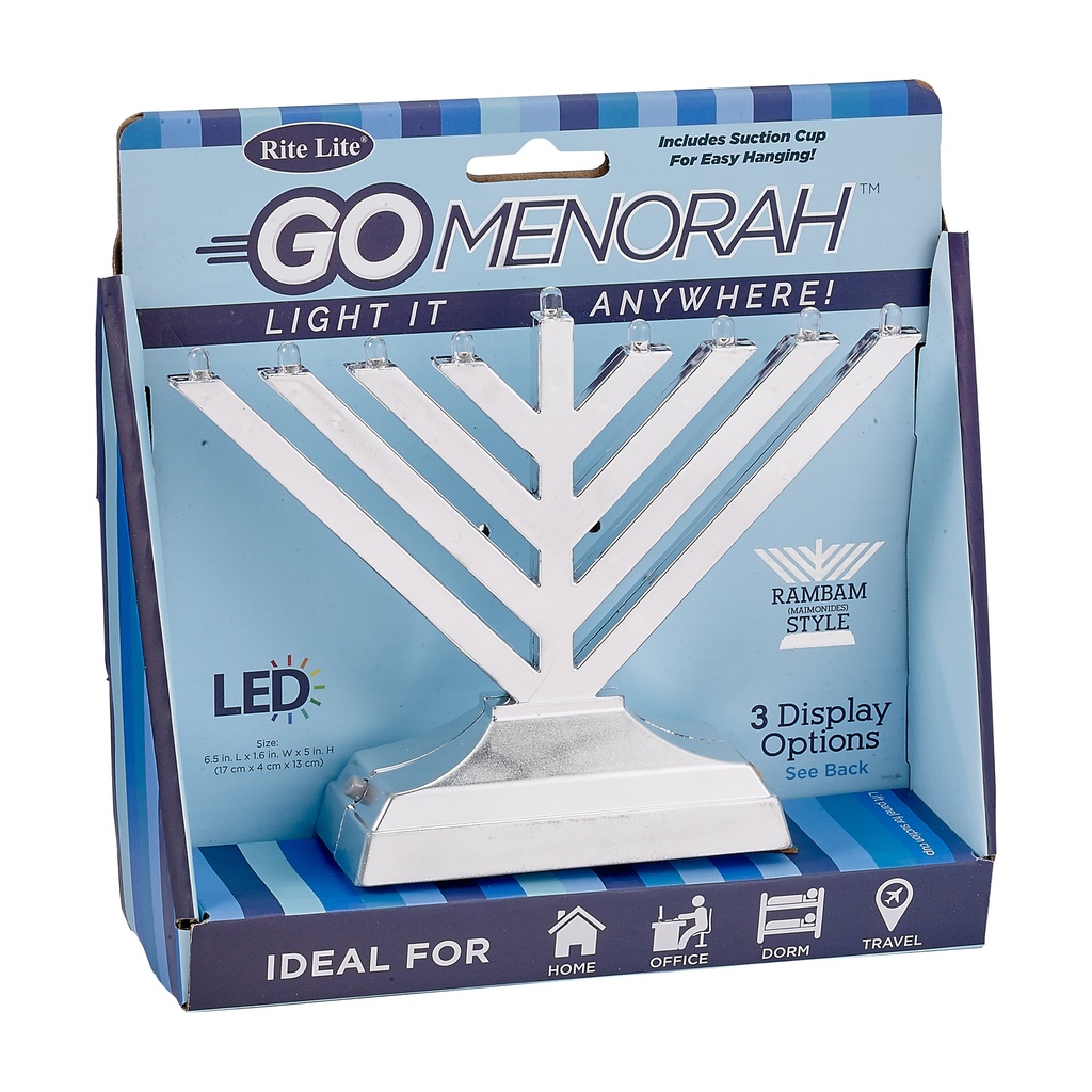 Rambam Style "Go Menorah"™ - Silver
