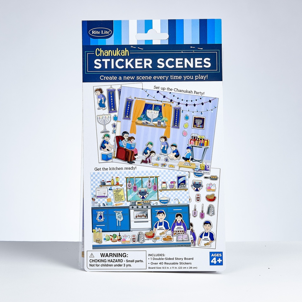 Chanukah Scenes with Reusable Stickers