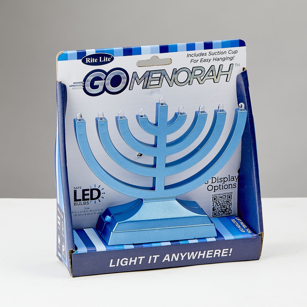 Go Menorah™ - Light It Anywhere - Metallic Blue
