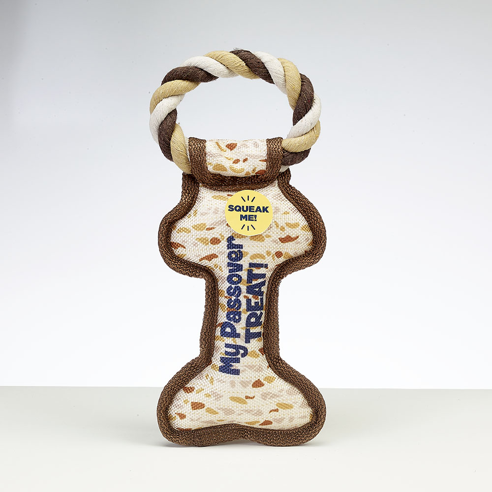 Chewdaica™ Passover Bone Squeaky Dog Toy 