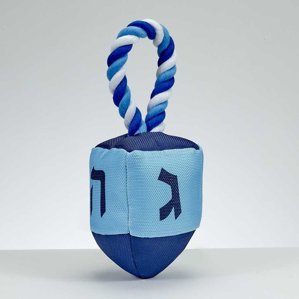 Chewdaica™ Oxford Dreidel Squeaky Dog Toy With Rope