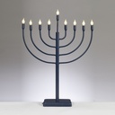 LED Traditional Metal Electric Navy  Menorah