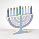 My Mini Wood Menorah & 9 Wood Candles,Simplicity Colors