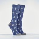 Chanukah Adult Crew Socks, Dreidels Design w/ Metallic Accents