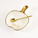 Apple Shaped Ceramic Honey Dish