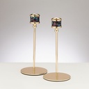 Set of 2 Goldtone Candlesticks