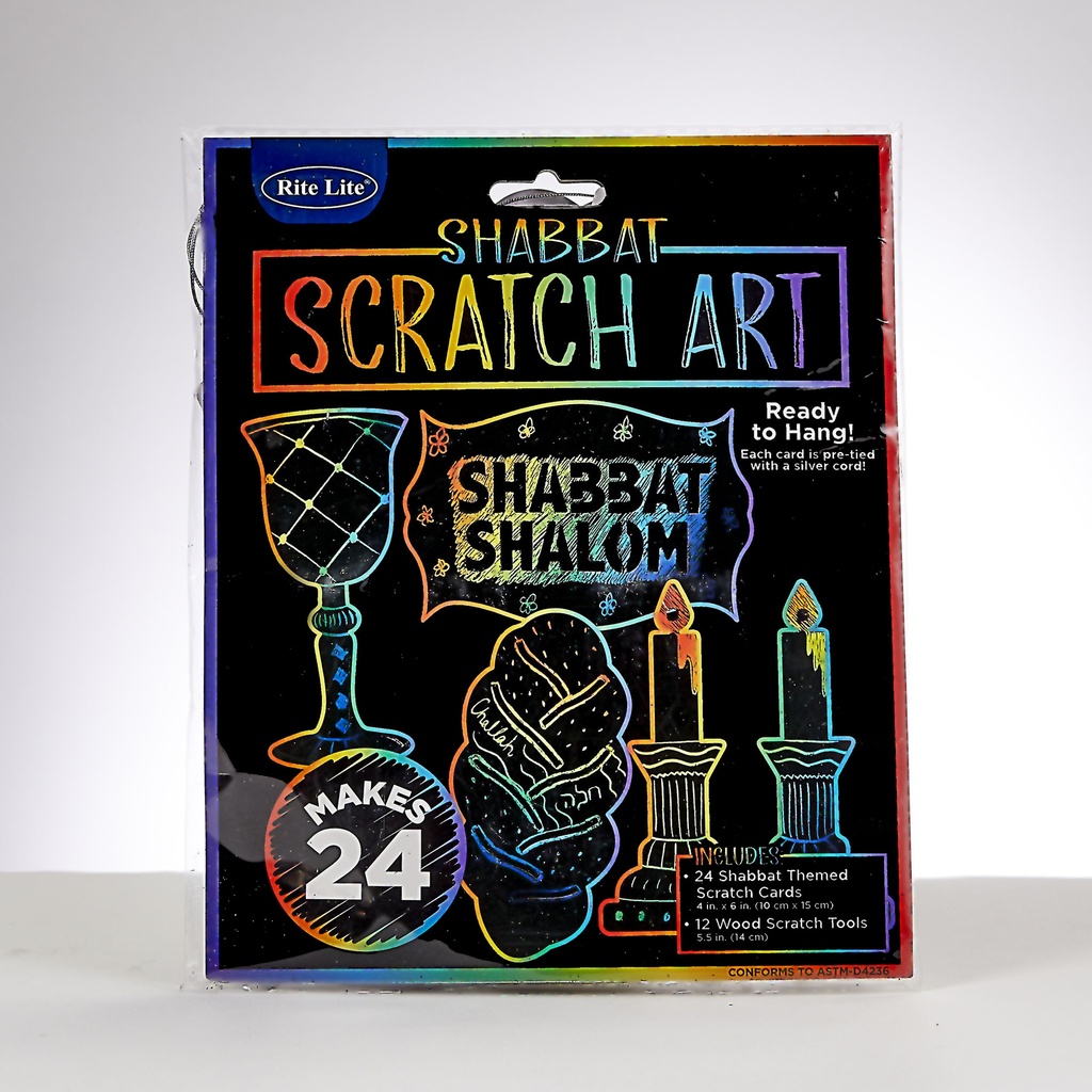 Shabbat Scratch Art
