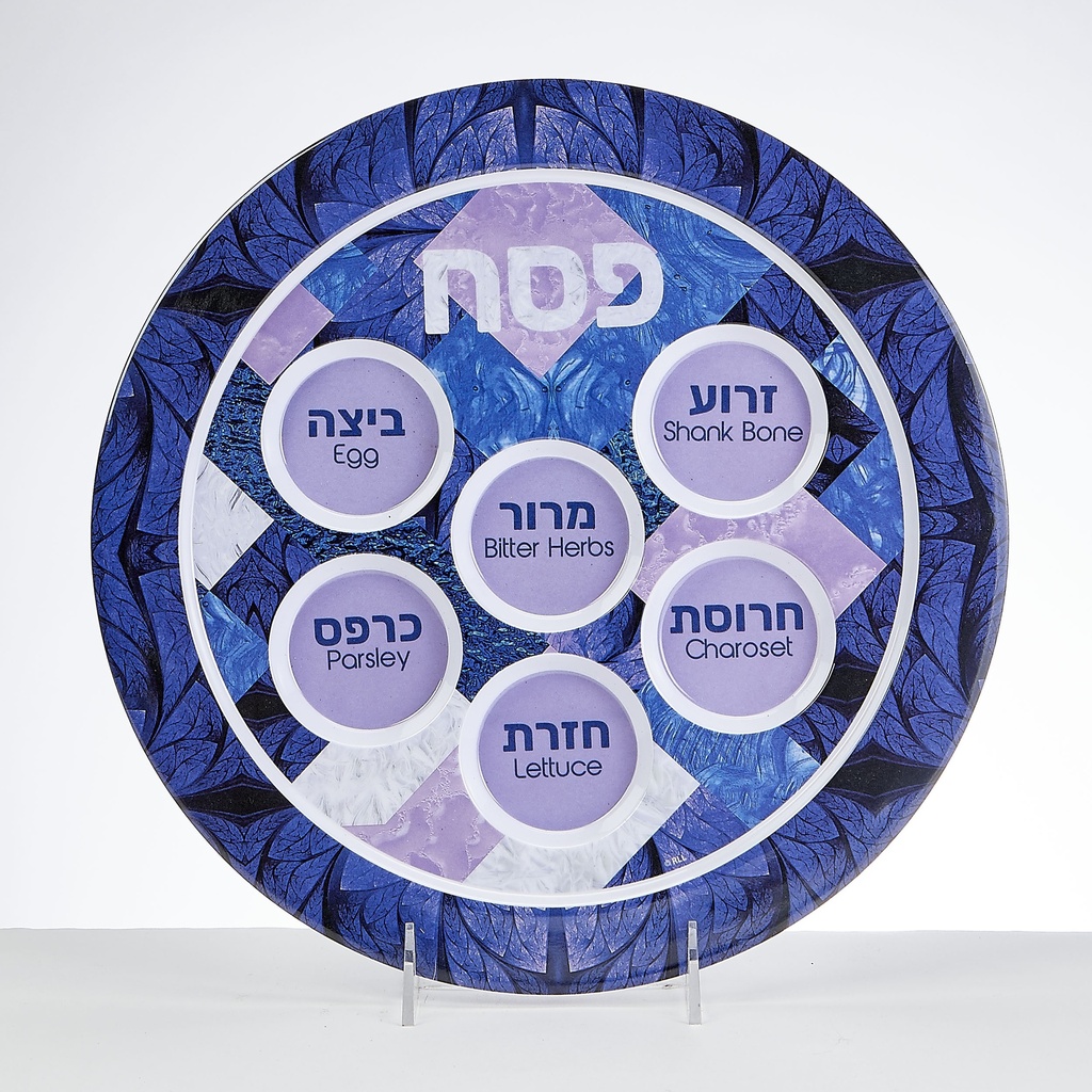 Stained Glass Melamine Seder Plate