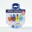 The Dreidel Game - 4 Small Painted Wood Dreidels