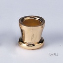 Set of 9 Brass-Plated Candle Cups with Screws