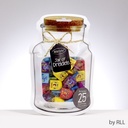 Jar Of Dreidels, 25 Decorated Wood Multi Dreidels