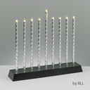 Diamond Cut LED Menorah w/ Aluminum Tubes