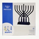 Modern LED Menorah, Navy  