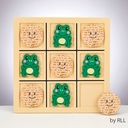 Tic Tac Toad Wood Game  