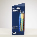 The Half Box 24 Pack Chanukah Candles-Decorated Multi Tri-Color