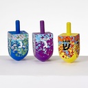 Large Hand-painted  Splash Wood Dreidels