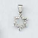 0.7" Sterling Silver Textured Star Pendant