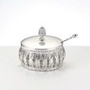 Silvertone Metal Traditional Honey Dish