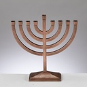 Traditional Aluminum Hammered Menorah - Copper Finish