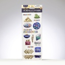 Passover 3D Metallic Stickers, 2 Sheets