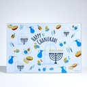 Whimsical Tempered Glass Menorah Drip Tray