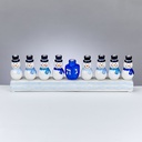 Chanukah Snowmen Handpainted Ceramic Menorah